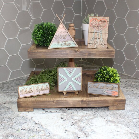 Tiered Tray Decor - Wild & Free - Yoga - Picture 9 of 10